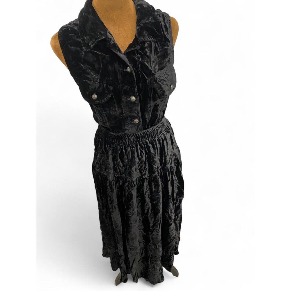 Whimsigoth Grunge Punk Velvet Renaissance Vintage Festival 2 Piece Set - Picture 4 of 7